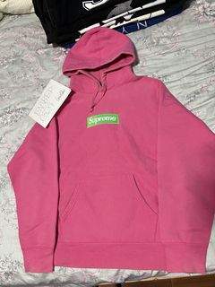 Supreme pink green outlet box logo