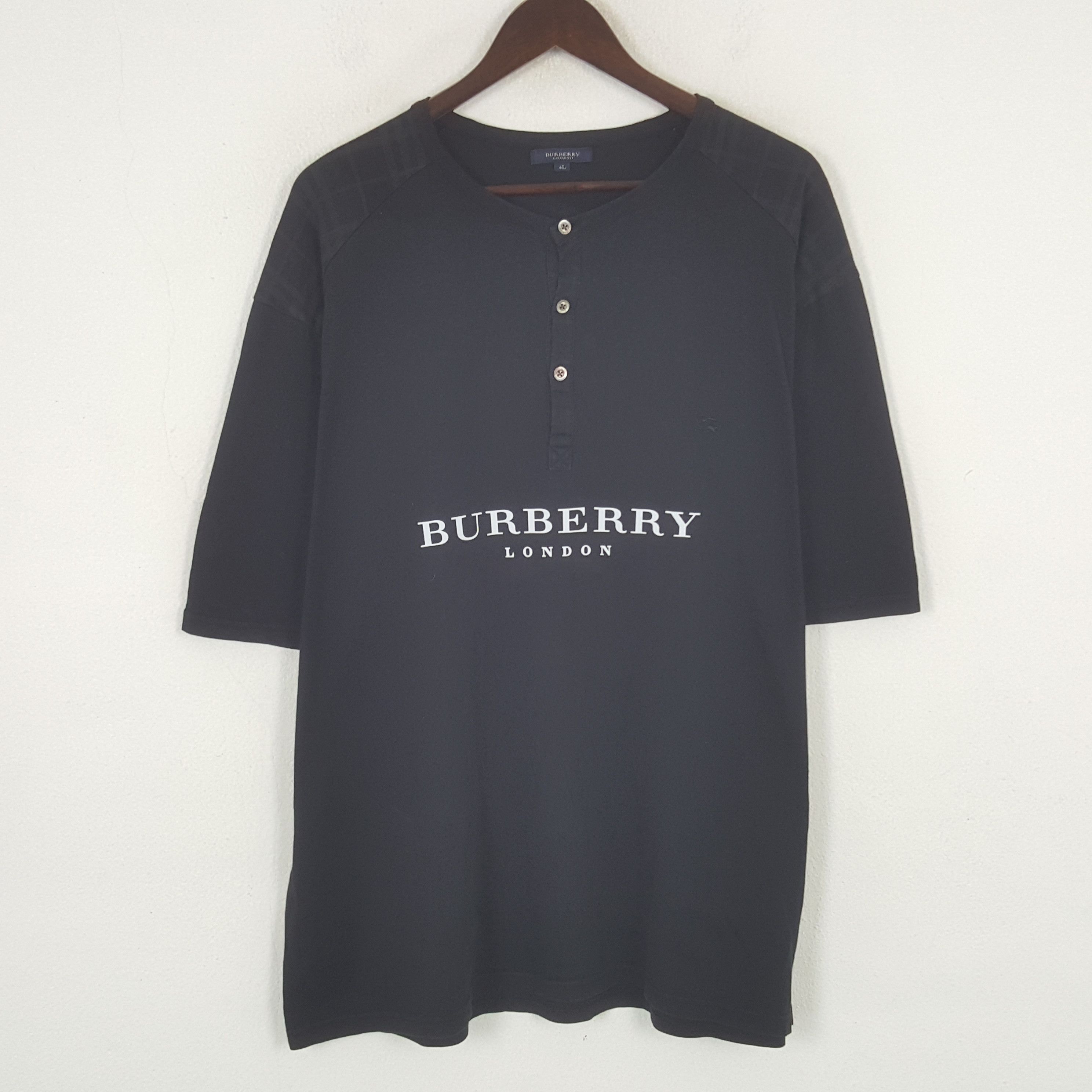 Burberry × Vintage Vintage Burberry London Custom Spell Out Tshirt Size US XL / EU 56 / 4 - 1 Thumbnail