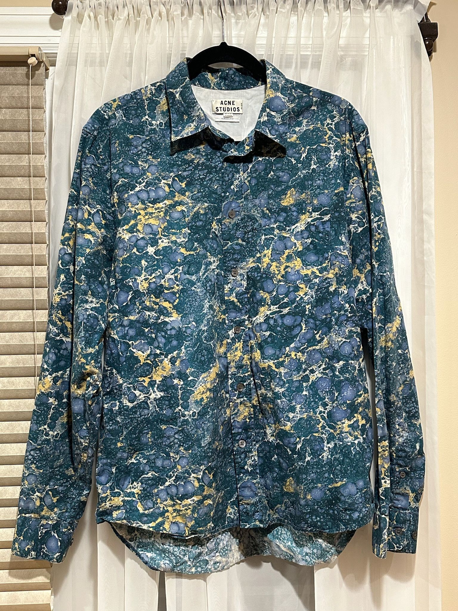 Acne Studios FW13 Isherwood Marble Button Up Down Shirt 52 Vintage Size US L / EU 52-54 / 3 - 1 Thumbnail
