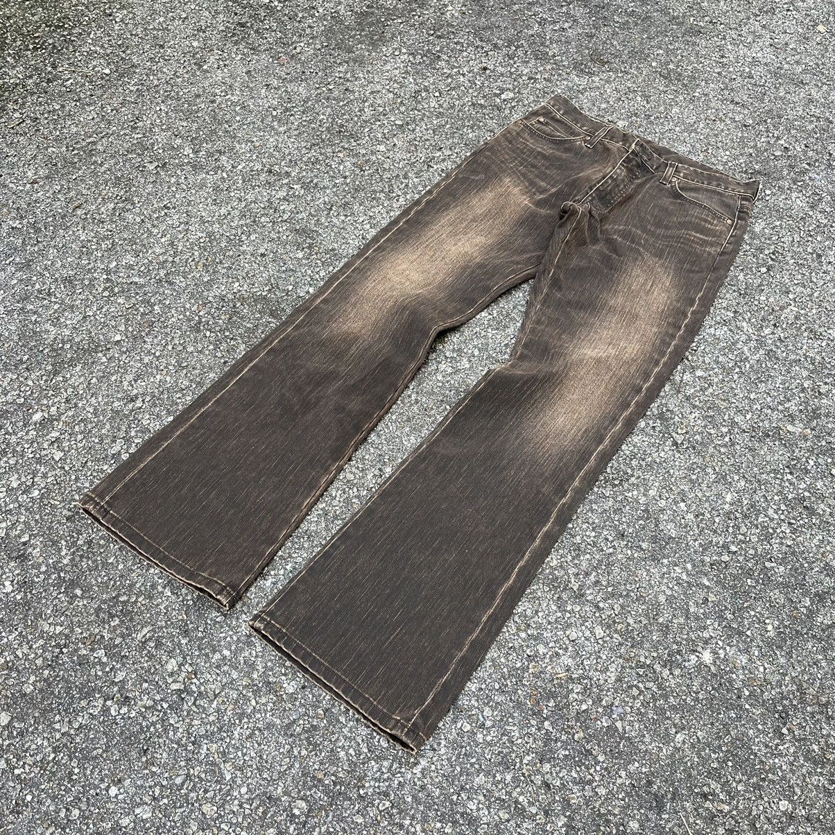 Japanese Brand Flared Lee Jeans Clawmark Faded Brown Bootcut Pants Size US 32 / EU 48 - 2 Thumbnail