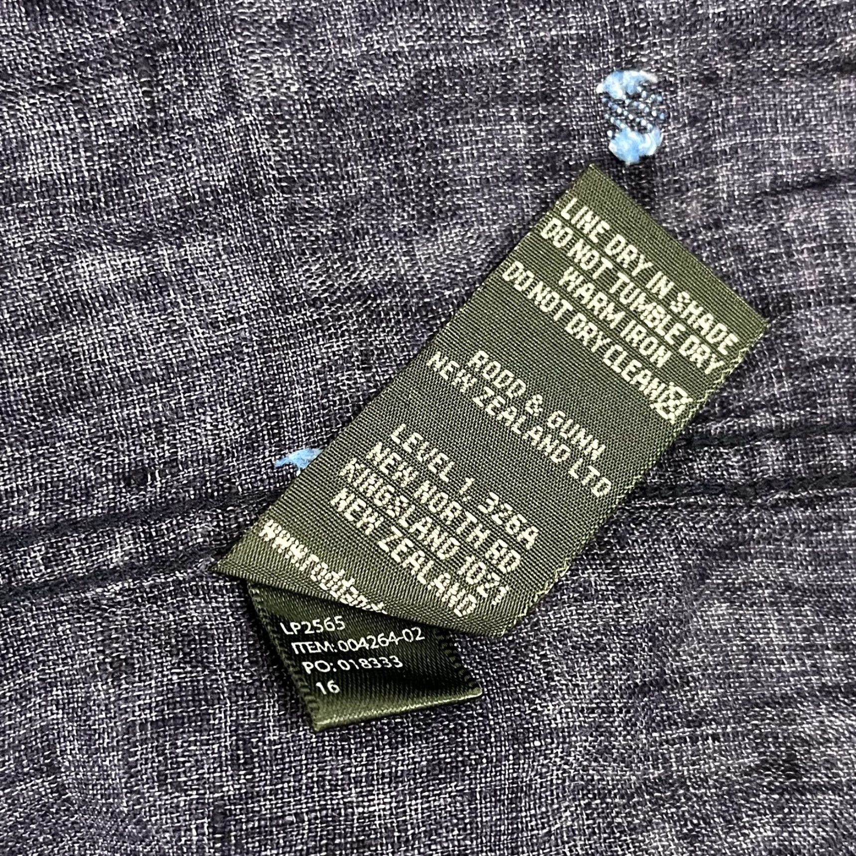 Rodd & Gunn Rodd & Gunn Shirt Men Large Sports Fit Blue Geometric 100% Linen Woven Button Up Size US L / EU 52-54 / 3 - 5 Thumbnail