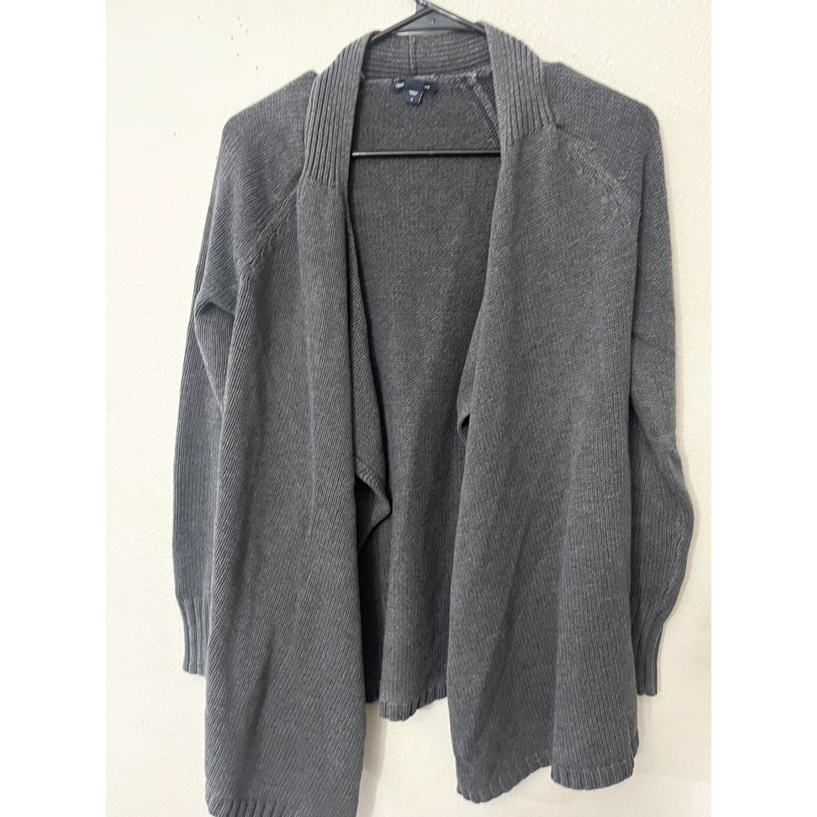 Gap GAP Cardigan Women S Gray Open-Front Lightweight Sweater EUC Womens Size S / US 4 / IT 40 - 4 Thumbnail