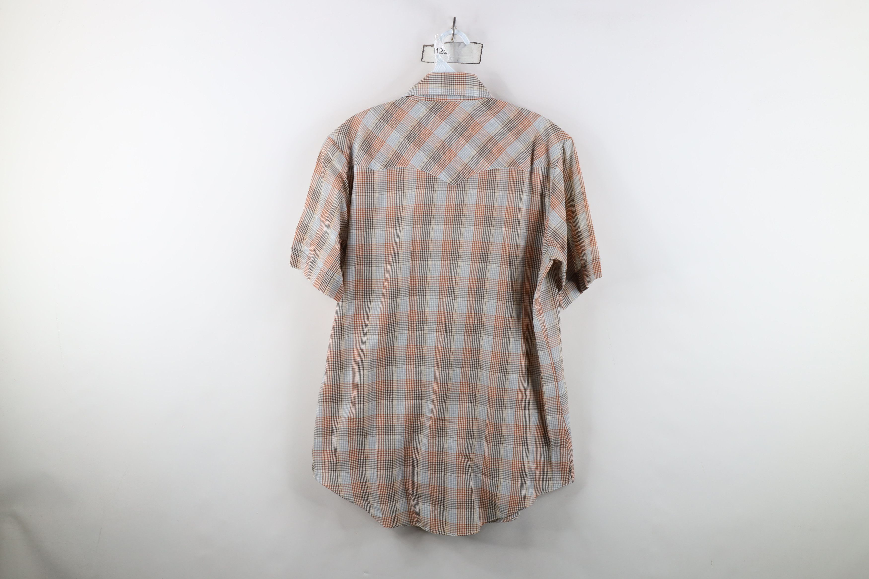 Vintage Vintage 70s Streetwear Short Sleeve Snap Button Shirt Plaid Size US M / EU 48-50 / 2 - 9 Thumbnail