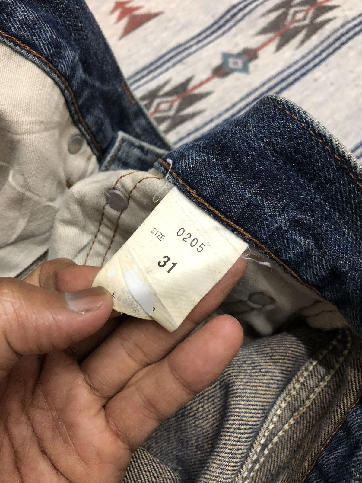 Japanese Brand WIDE LEG GOLD RUSH DISTRESSED DENIM Size US 30 / EU 46 - 4 Thumbnail