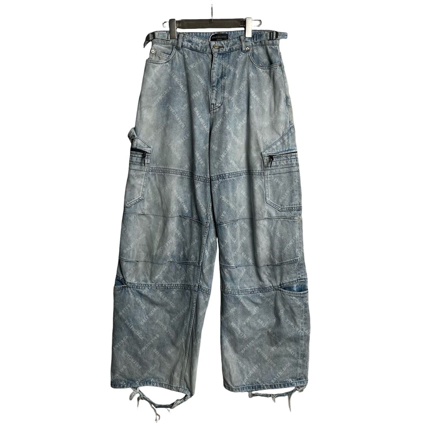 Balenciaga Balenciaga Logo Print Cargo Pants S Size US 30 / EU 46 - 1 Thumbnail
