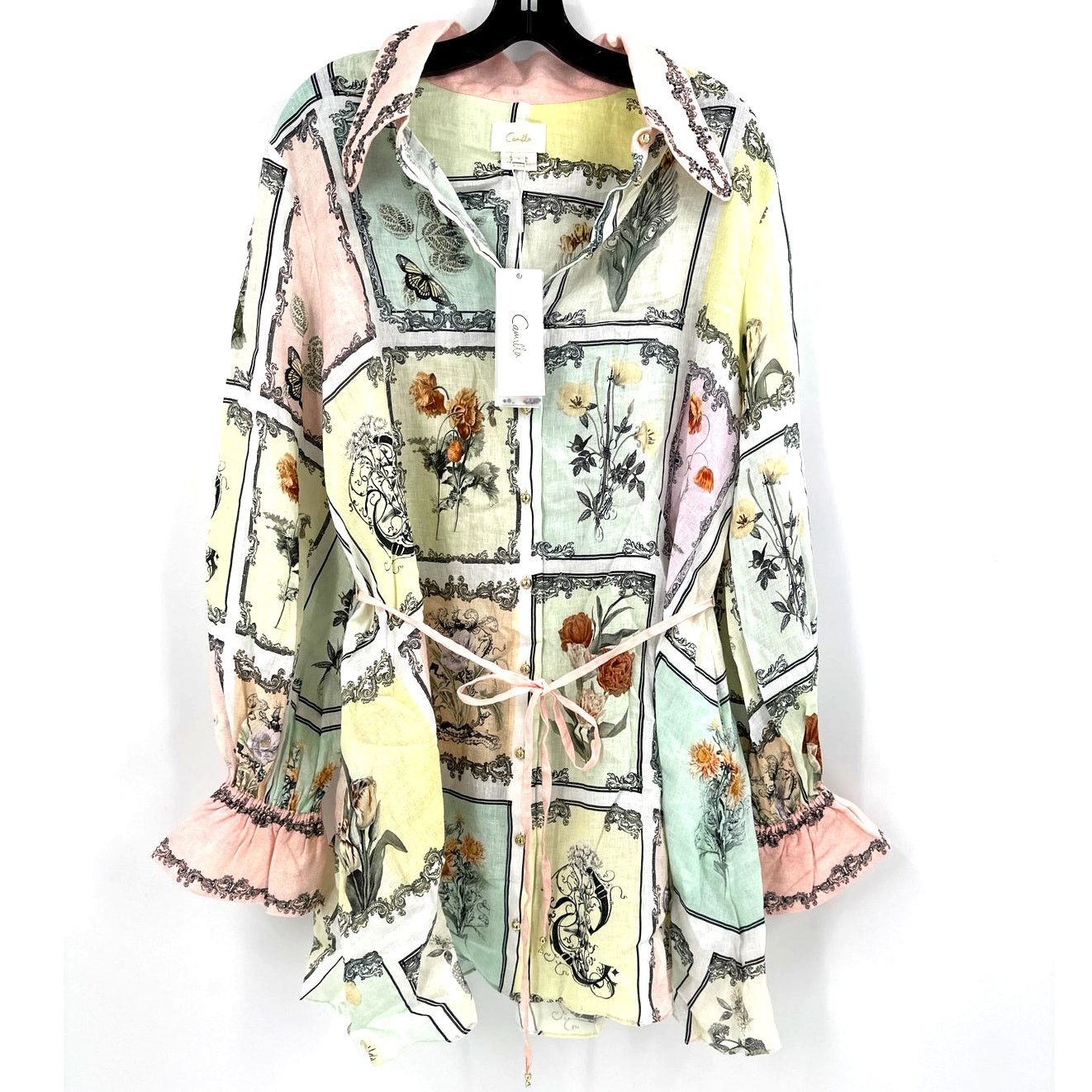 CAMILLA Camilla Long Live Letterpress Mini Shift Shirt Dress Size L Size L / US 10 / IT 46 - 3 Thumbnail