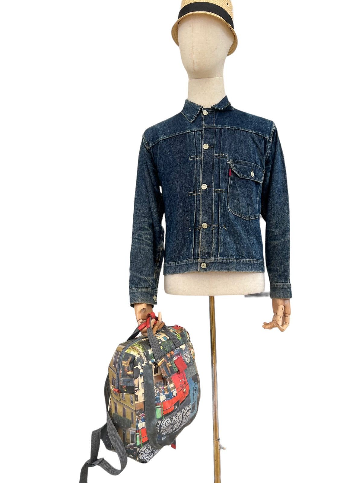 Vintage Arukan Japan Tarpaulin Printed Backpack Size ONE SIZE - 8 Thumbnail