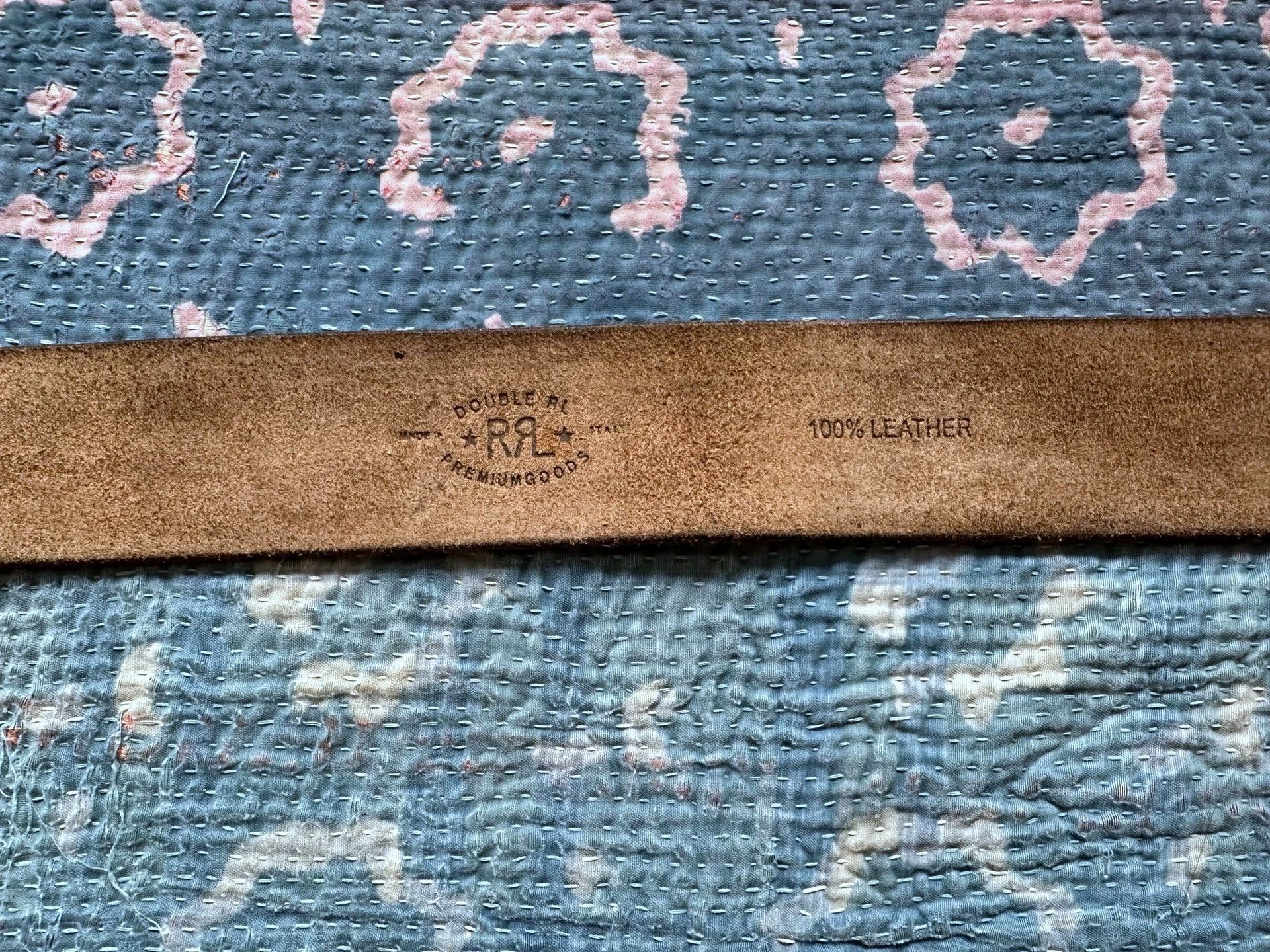 RRL Ralph Lauren rrl Made in Italy Round Buckle Belt 32 Waist 113cm Size ONE SIZE - 5 Thumbnail