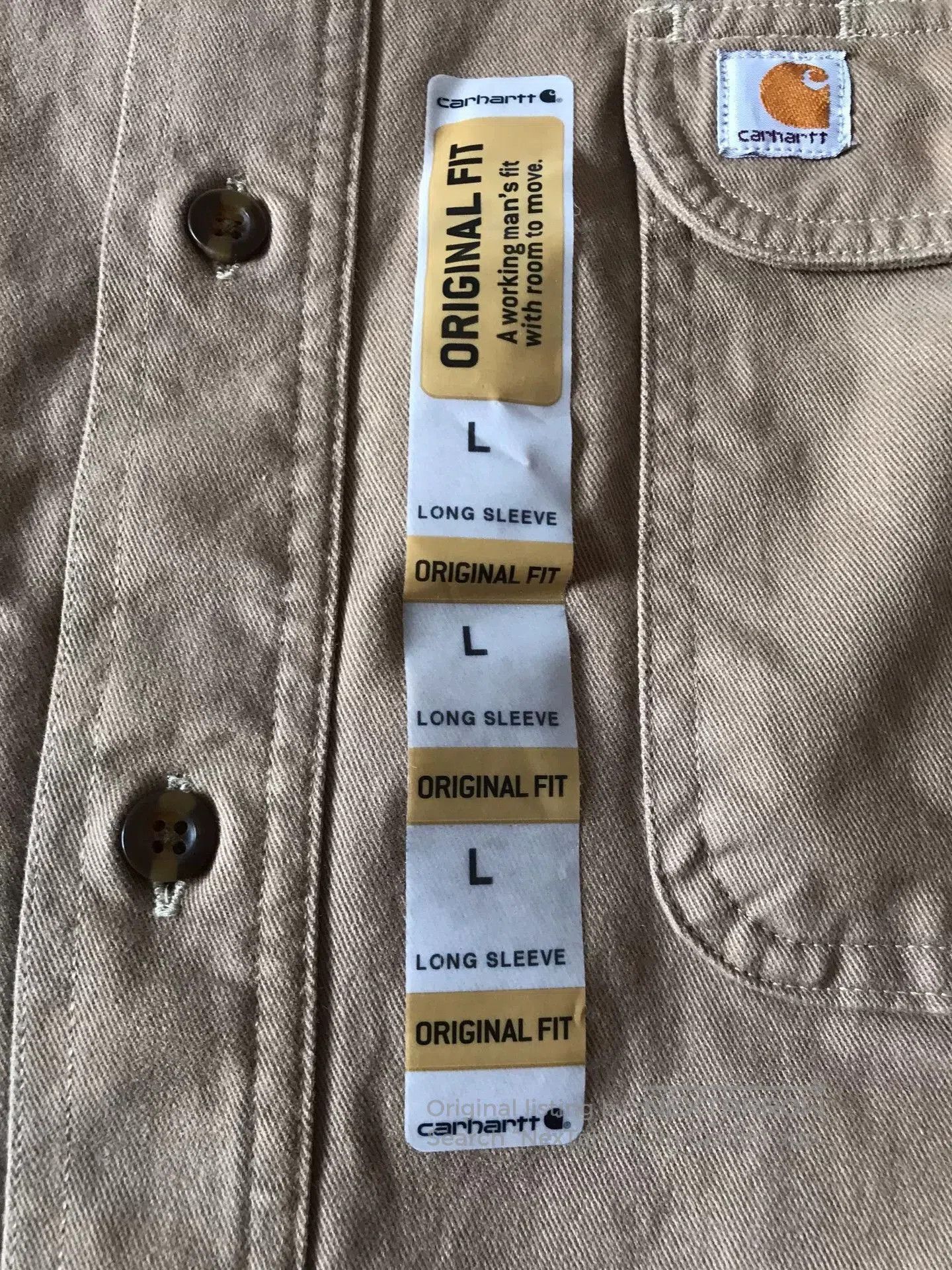 Carhartt Carhartt S09 266 Heavy Work Shirt. Size US L / EU 52-54 / 3 - 6 Thumbnail