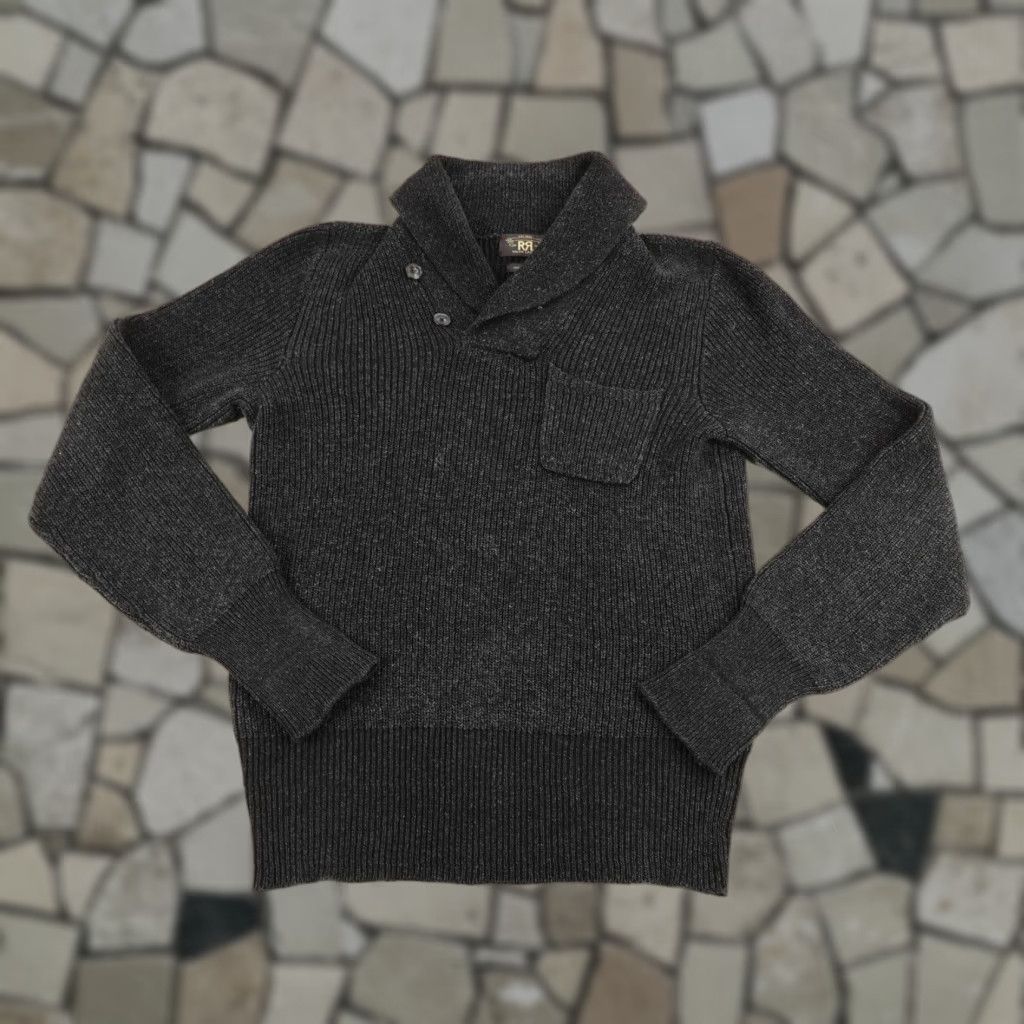 Ralph Lauren VINTAGE Ralph Lauren RRL Sweater Pullover Mens Small Black Knit Collared Cotton Casual Size US S / EU 44-46 / 1 - 1 Thumbnail