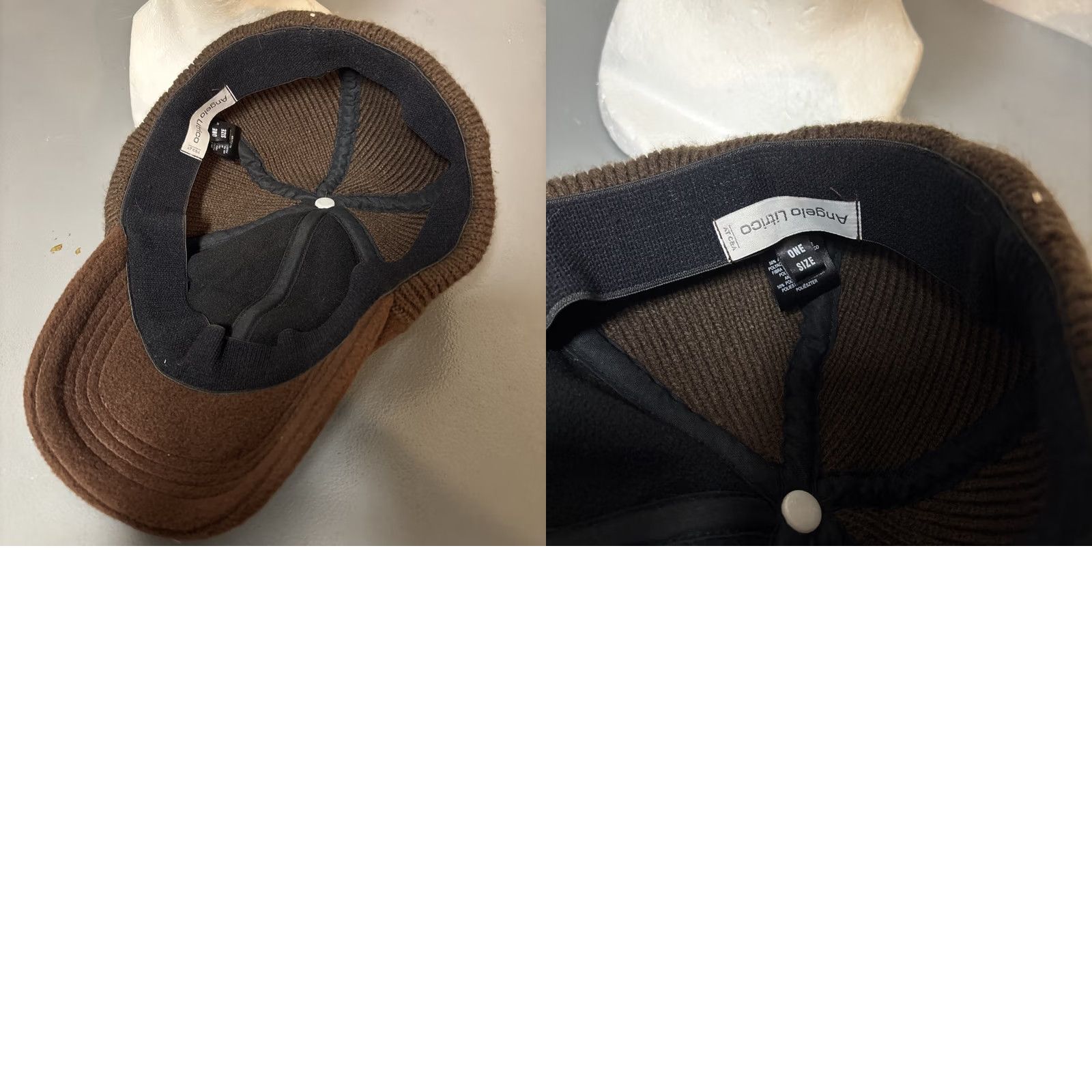 Vintage Angelo Litrico Driver Cap Brown One Size Men’s Baseball Cap Size ONE SIZE - 8 Thumbnail