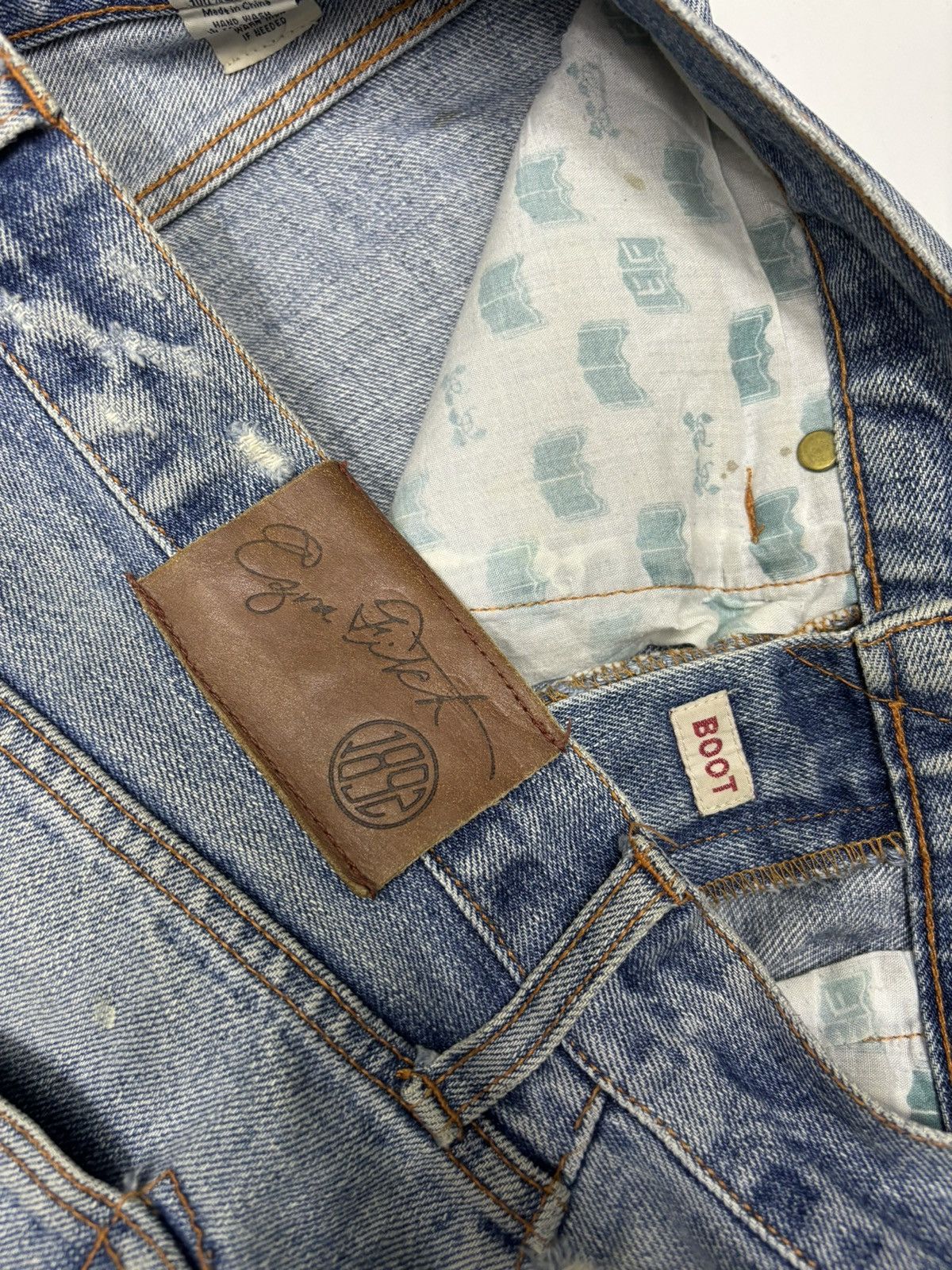 Kapital RARE‼️BAGGY JEANS BOOTCUT EZRA FITCH DENIM LGB STYLE Size US 31 - 12 Thumbnail