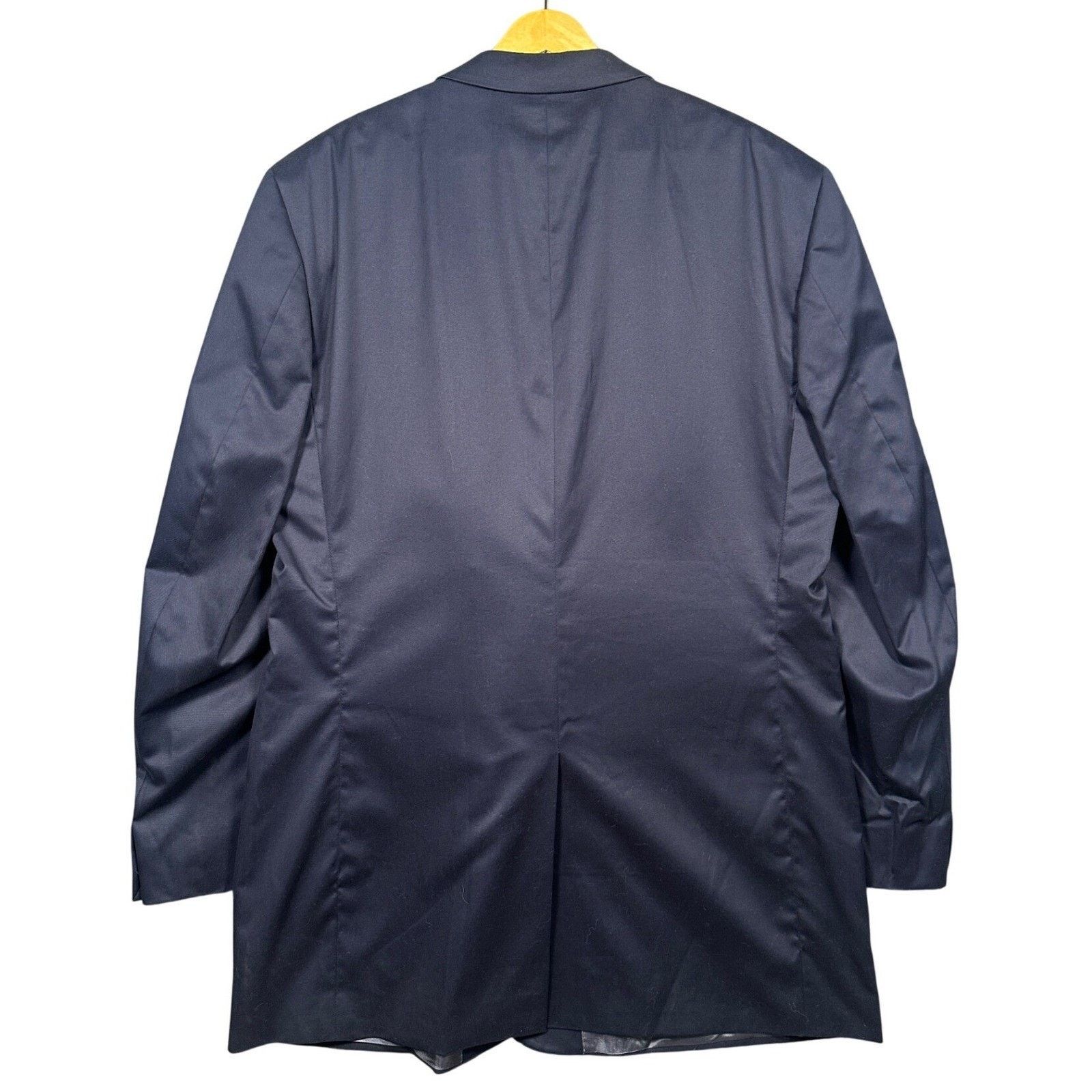 Paul Fredrick Paul Fredrick Suit Mens 48 XL Navy Blue 2-Button Size 48L - 4 Thumbnail