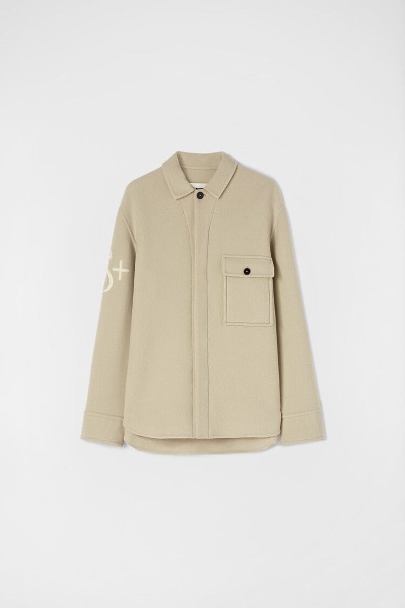 Jil Sander o1loc1c0426 Shirt Jacket in Beige Size US S / EU 44-46 / 1 - 1 Thumbnail