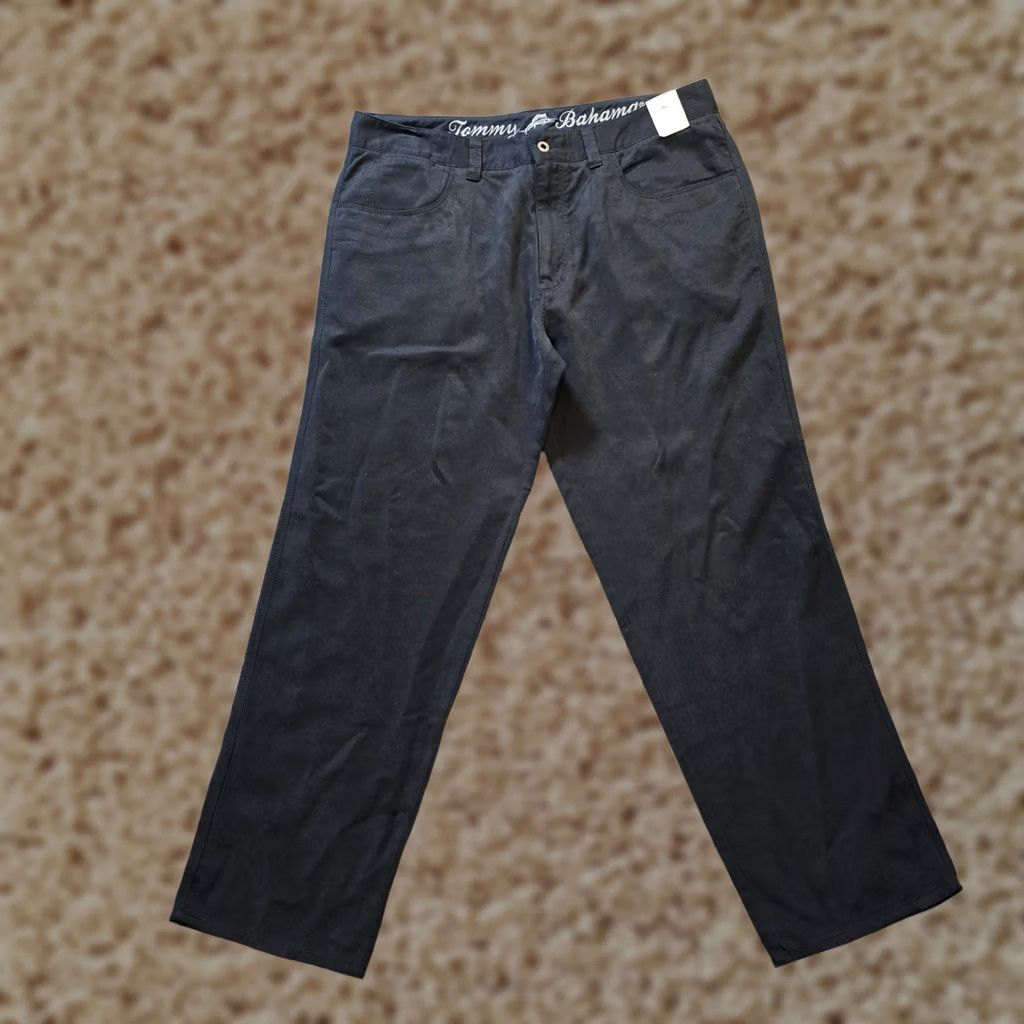 Tommy Bahama Tommy Bahama Pants Mens Size 35x32 Black Tencel Straight Leg Capsule Minimal Size US 35 - 1 Thumbnail