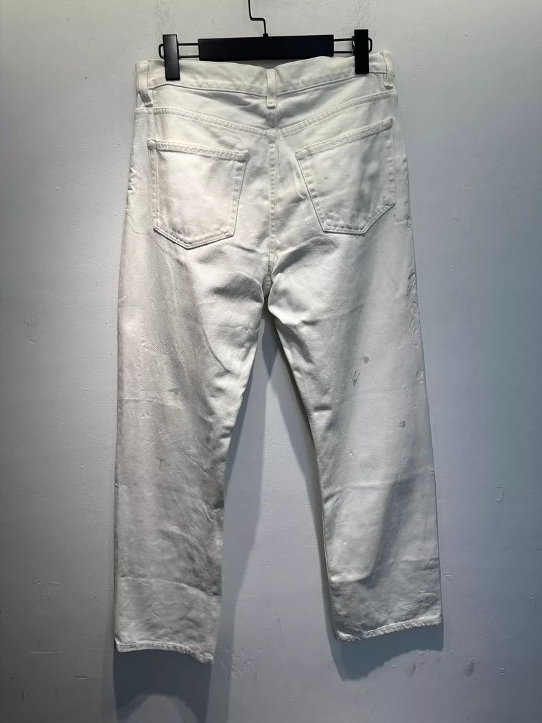 helmut langInk-splashed jeans in white paint jeans 2502-Nex