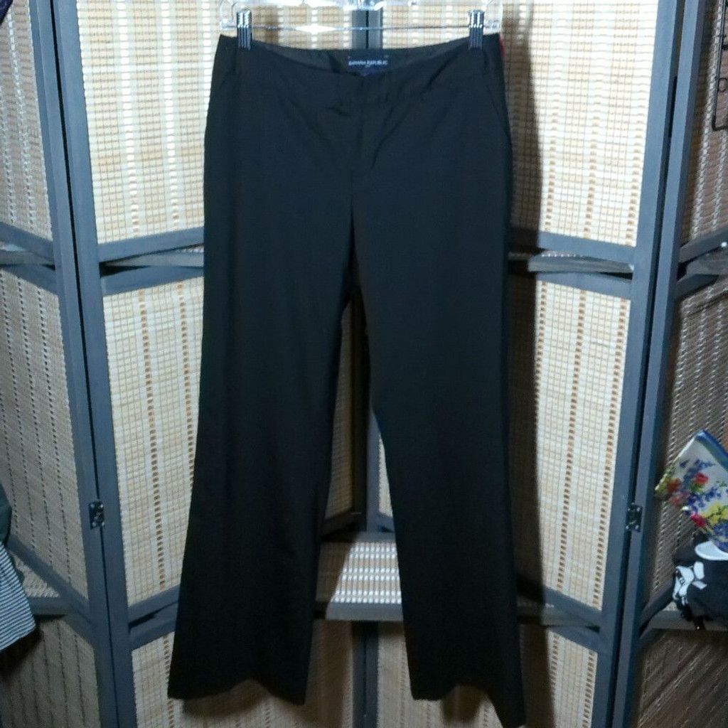 Banana Republic Banana Republic Black Hidden Button Trouser Size 27" / US 4 / IT 40 - 1 Thumbnail
