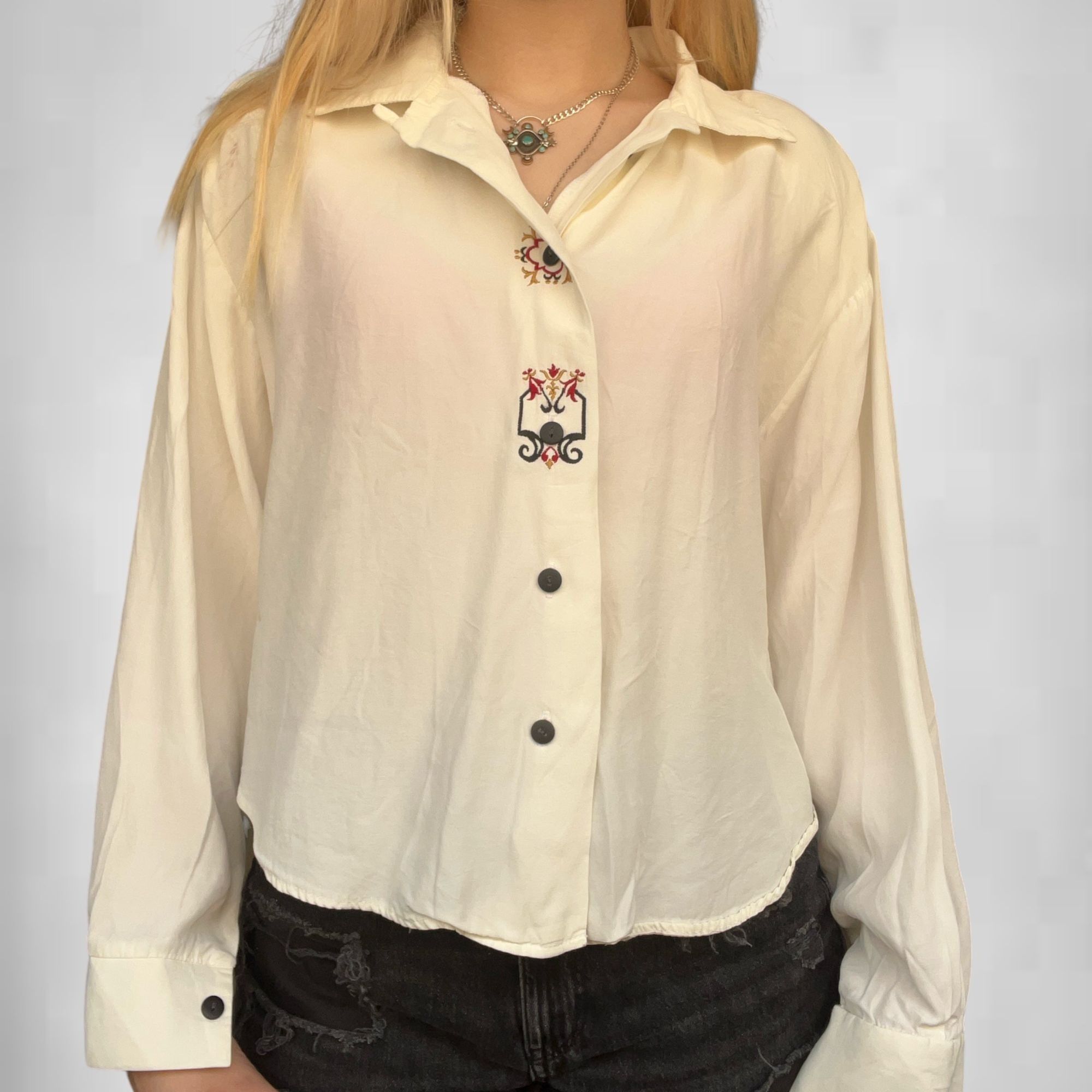 Vintage Vintage Anxiety Button-Up Classic Statement Shirt Size L / US 10 / IT 46 - 1 Thumbnail