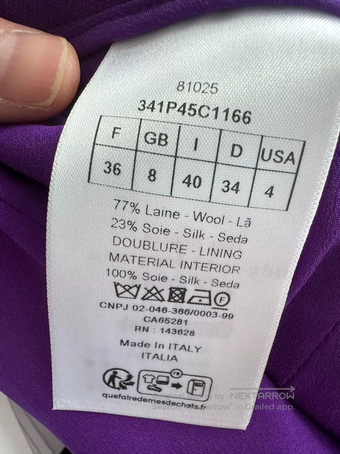 Dior Dior Purple Fake Two-Piece Skirted Shorts. Size 35" - 9 Thumbnail