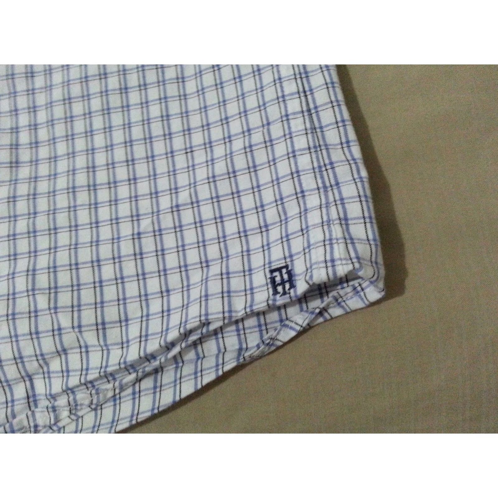 Tommy Hilfiger Tommy Hilfiger Dress Shirt Mens Medium M 15 1/2 32 33 White Cotton Long Button Size 40R - 3 Thumbnail