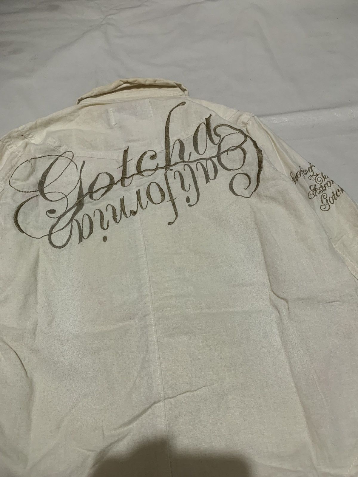 Gotcha Vintage Gotcha Covered Denim White Shirt Size US S / EU 44-46 / 1 - 11 Thumbnail