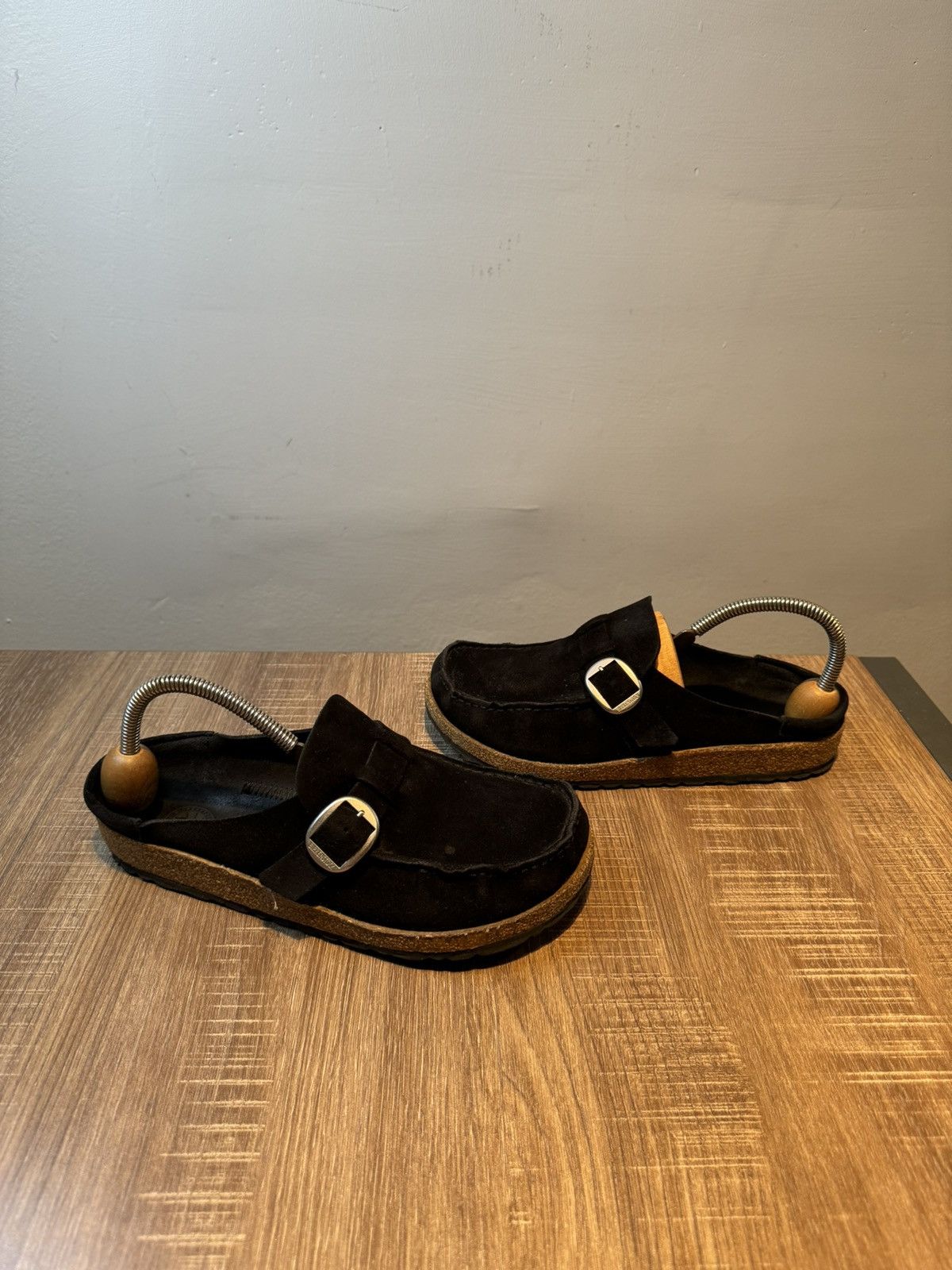 Birkenstock Birkenstock Buckley Clogs Womens Black Leather Size 8 39 Size US 8 / IT 38 - 2 Thumbnail