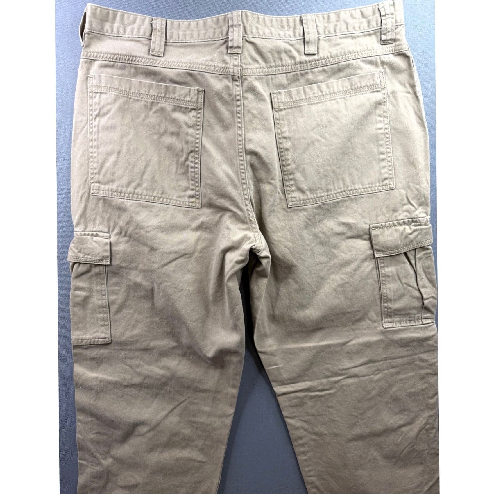 Wrangler Wrangler Cargo Pants Mens Tan Khaki Relaxed Fit Cotton Workwear 38x32 Size US 38 / EU 54 - 7 Thumbnail