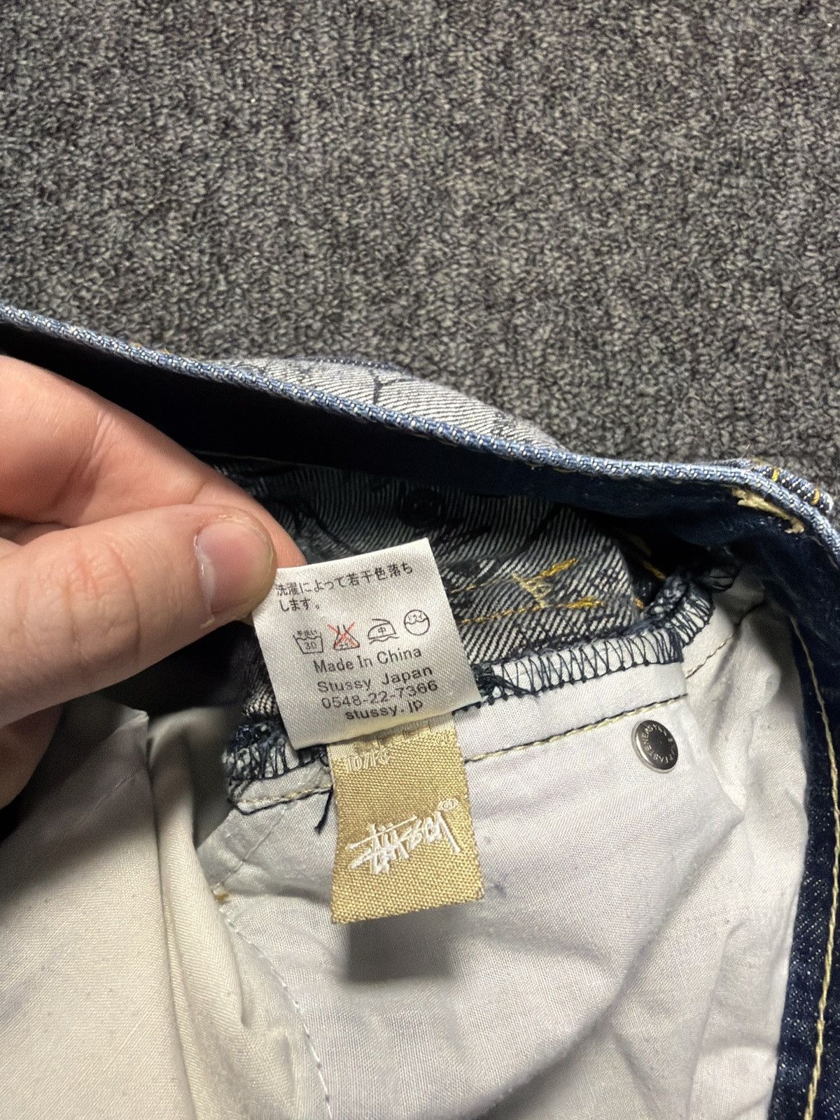 Stussy Vintage 2000s Stussy Rough Rugged Denim Comic Jeans Waist 31 Size US 31 - 10 Thumbnail