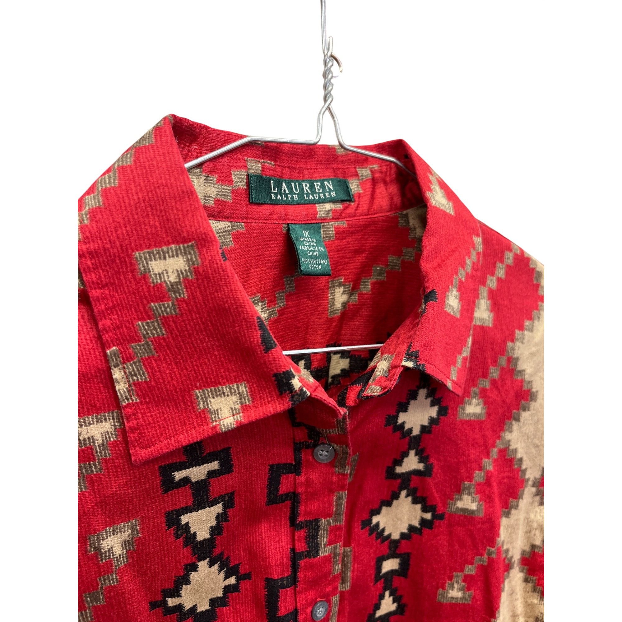 Lauren Ralph Lauren Lauren Ralph Lauren mens red black Navajo style button up sh Size US XL / EU 56 / 4 - 6 Thumbnail