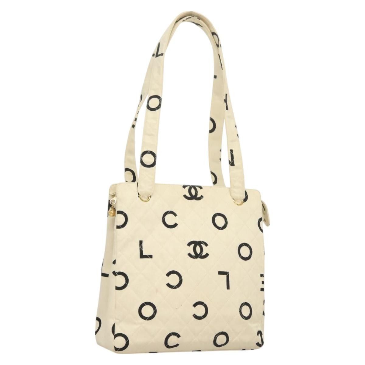 Chanel Chanel Vintage Coco Logo Zip Tote Quilted Printed Canvas Size ONE SIZE - 1 Thumbnail