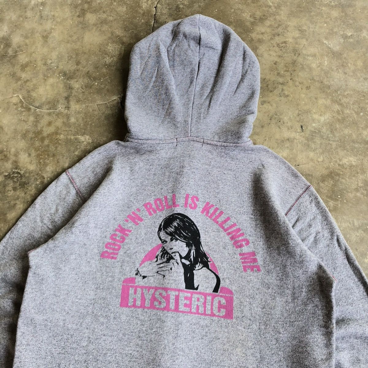 Hysteric Glamour Hysteric Glamour “RocknRoll” Reversible Ziphoodie Grey/Pink Size US L / EU 52-54 / 3 - 2 Thumbnail