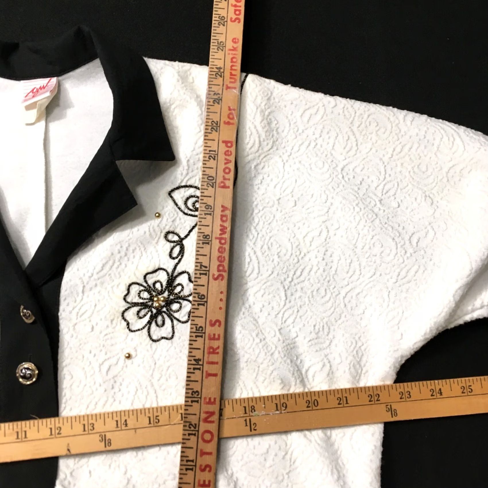 GRAFF Vintage GW Division of Graff 80s embroidered collared Size L / US 10 / IT 46 - 3 Thumbnail