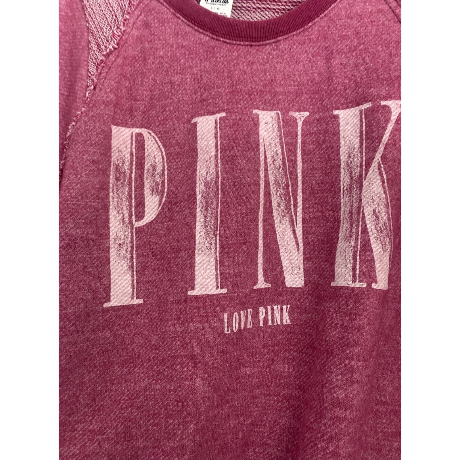 Vintage VICTORIA’S SECRET PINK Crew Neck Long Sleeve SWEATER Size Large Pink Womens Graphic Print Casual Pullover Knit Size L / US 10 / IT 46 - 2 Thumbnail