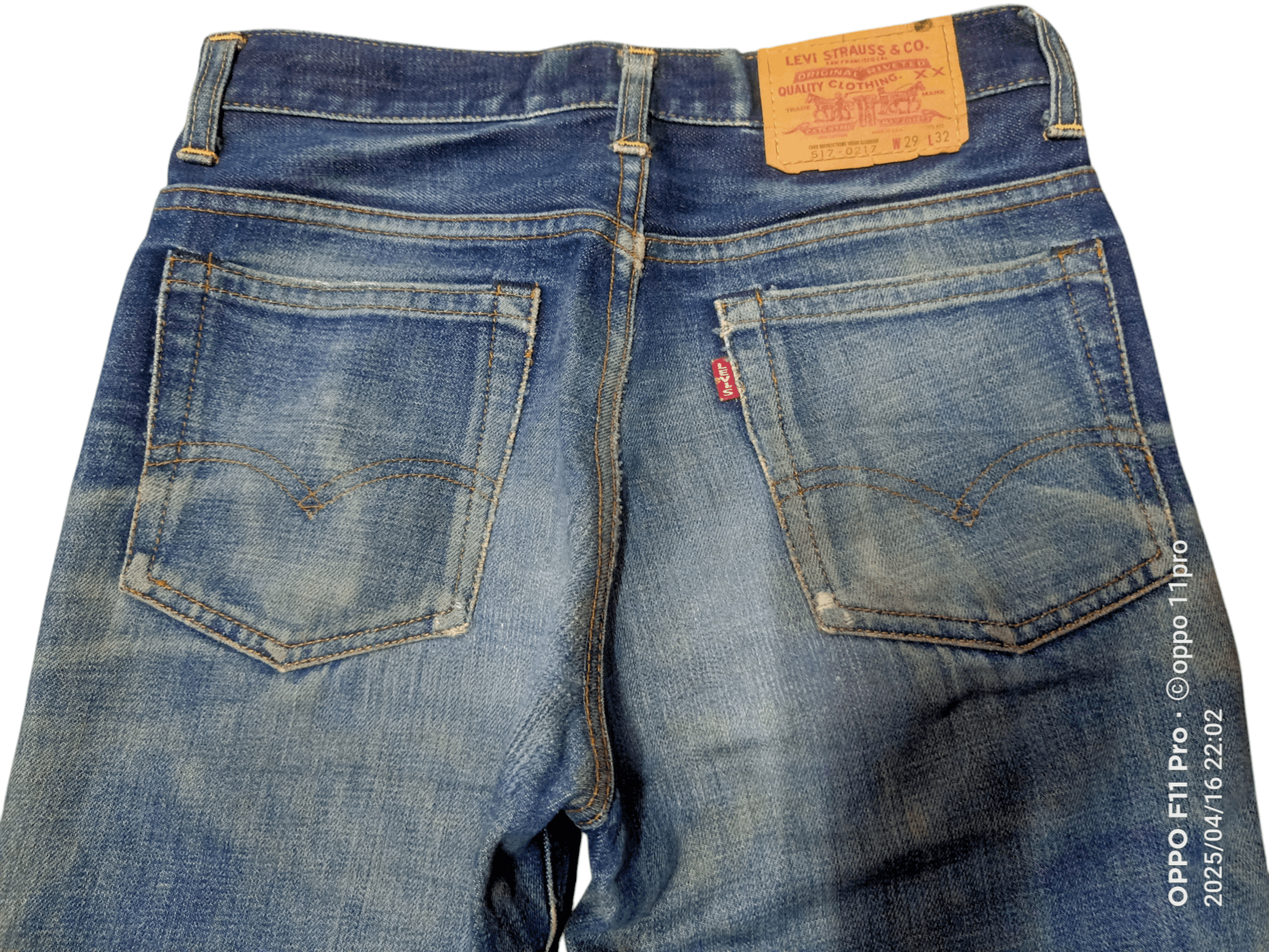 If Six Was Nine Levis Vtg LVC 517 Big E Non Selvedge Distressdenim Size US 28 / EU 44 - 4 Thumbnail