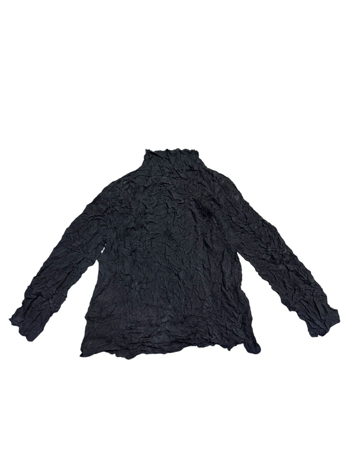 Issey Miyake Vintage 80s Issey Miyake Turtle Neck Crinkle Pleat Long Size US M / EU 48-50 / 2 - 1 Thumbnail