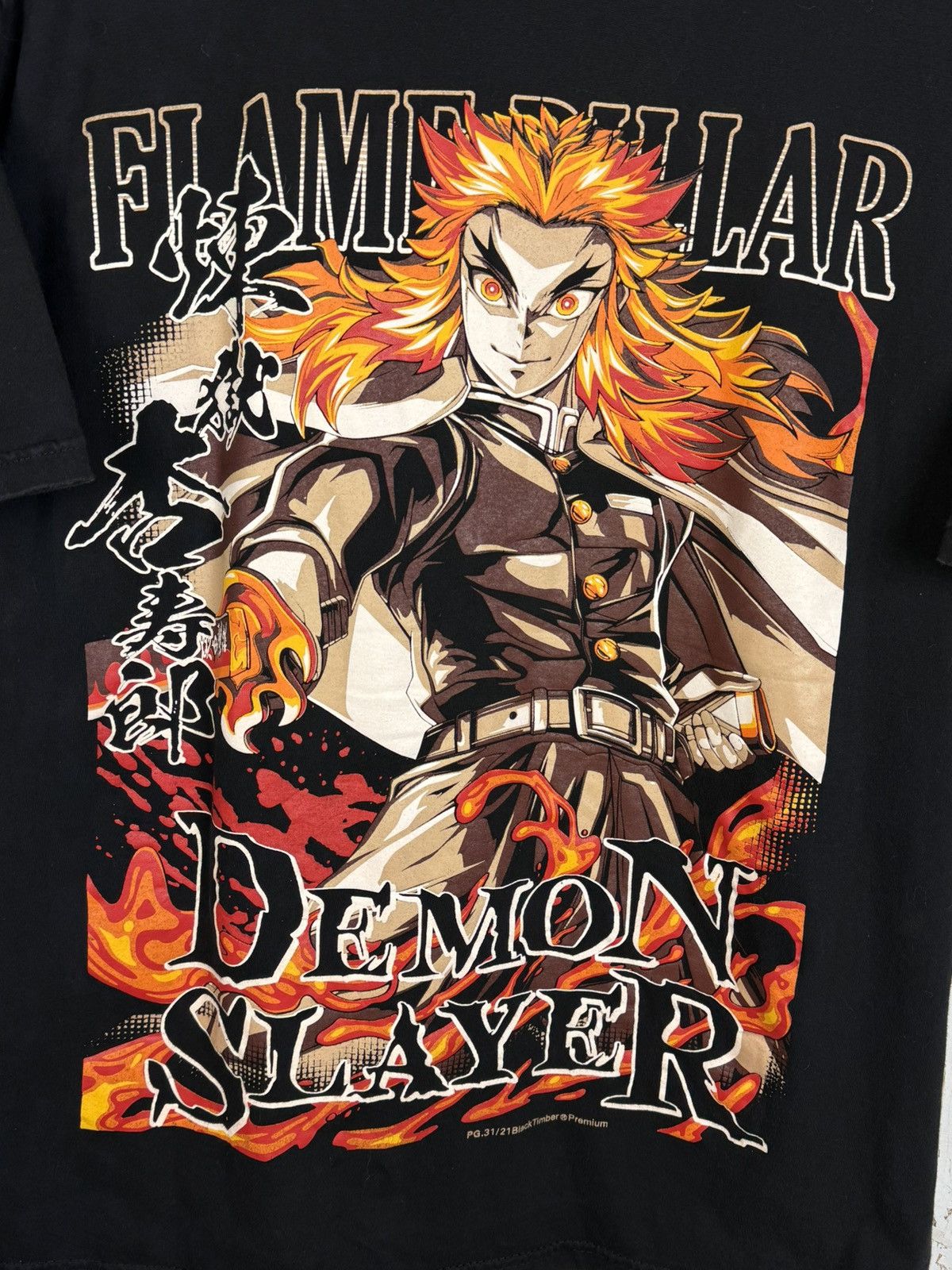 Band Tees Demon Slayer Anime Rengoku Flame Hashira Bootleg T-Shirt L Size US L / EU 52-54 / 3 - 2 Thumbnail