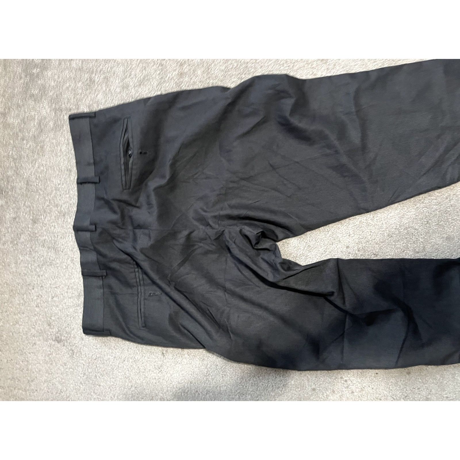 Kenneth Cole KENNETH COLE Reaction Flat Front Pants 33x30 Black Solid Dress Pants Men Size US 33 - 5 Thumbnail