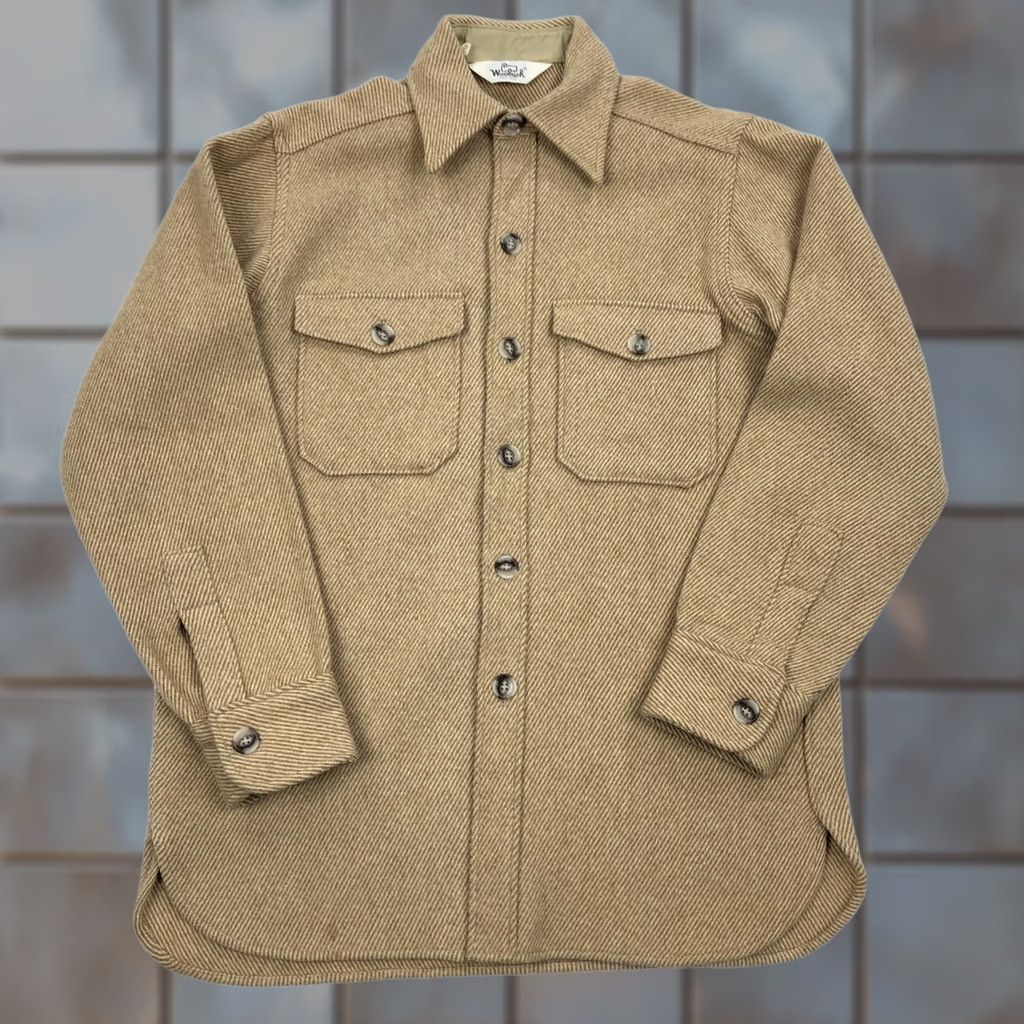 Vintage VINTAGE Woolrich Men's M Medium Brown Tan Wool Blend Heavy Button Down Shirt Size US M / EU 48-50 / 2 - 1 Thumbnail