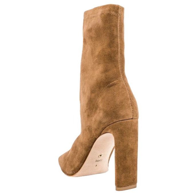 REVOLVE Raye Luxe Taupe Suede High Heel Vista Ankle Boots Size US 7 / IT 37 - 3 Thumbnail