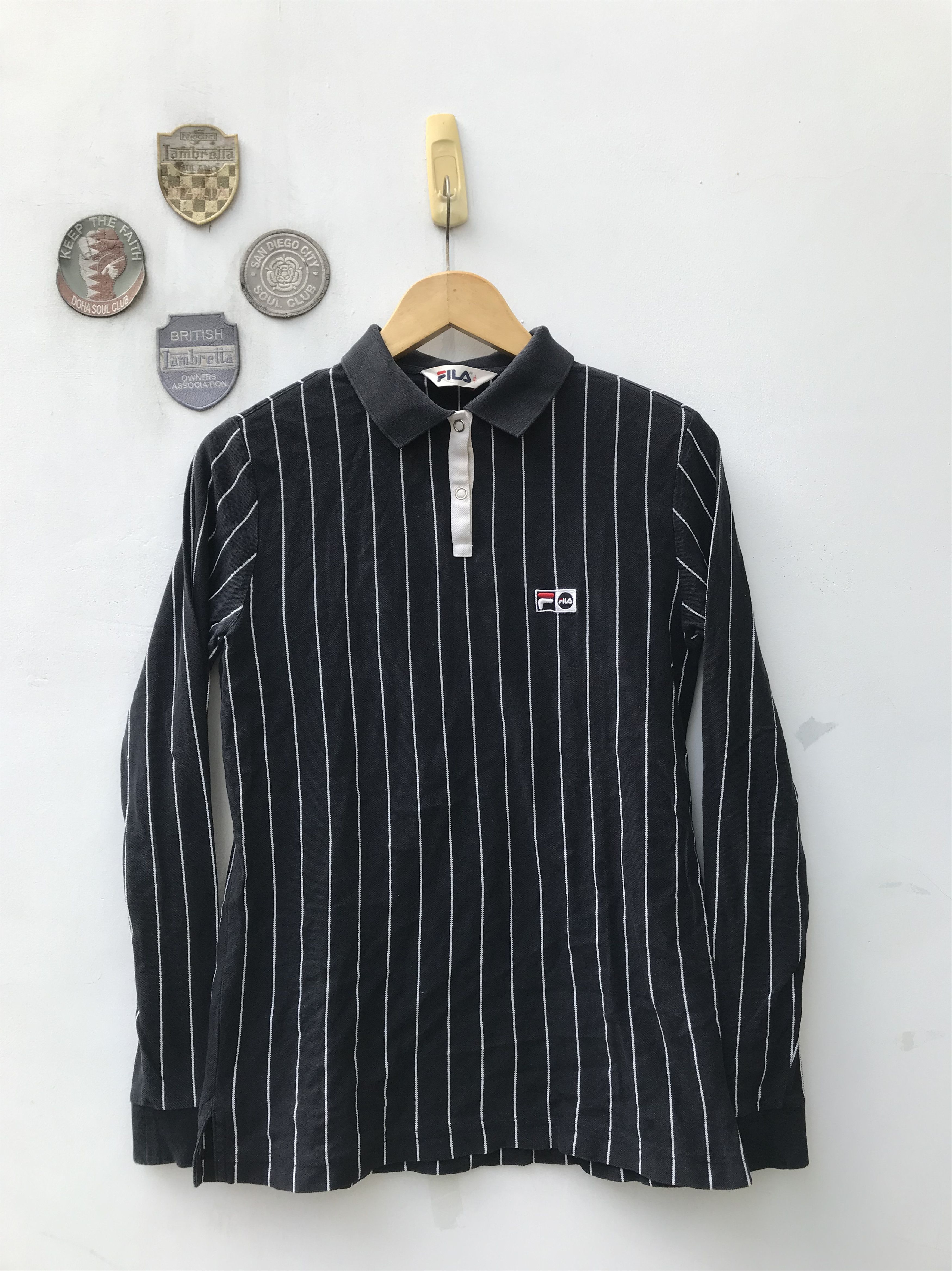 Fila Vintage Fila polo shirt black Bj Long Sleeves polo shirt Size US S / EU 44-46 / 1 - 6 Thumbnail