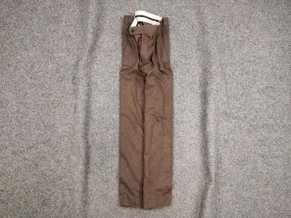 Scabal schurwolle Design Classic Brown Ankle Trouser Pants