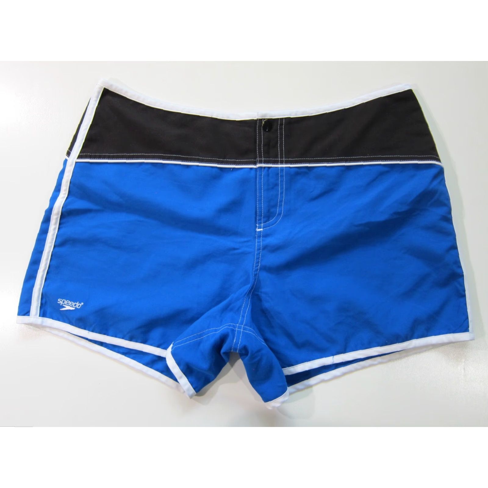 Speedo Vintage Speedo Board Shorts Women 12 Blue Black Swim Beach Surf Casual 34" waist 11.5" rise 45" hip 4" inseam Womens Size 34" / US 12 / IT 48 - 7 Thumbnail
