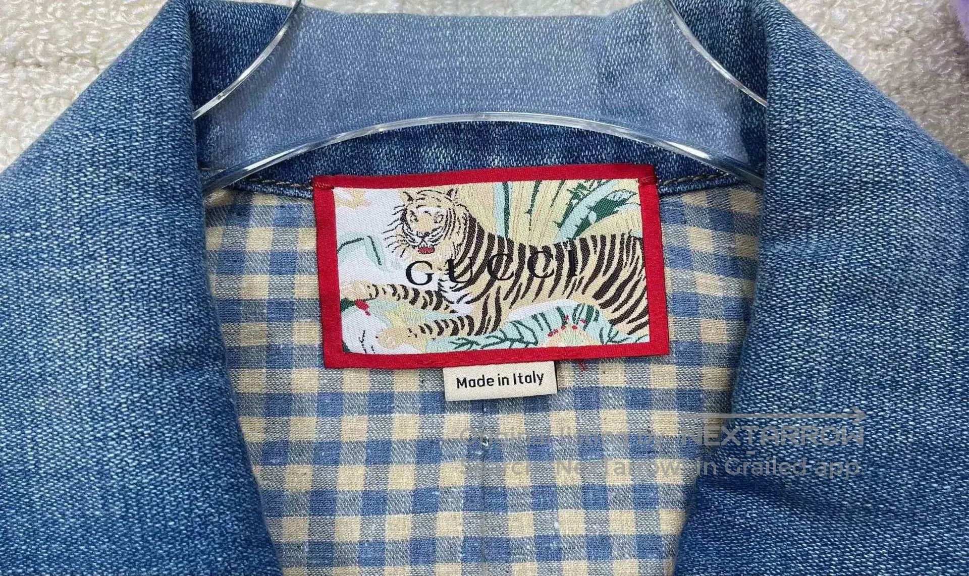 Gucci Gucci Tiger Embroidered Denim Jacket. Size US S / EU 44-46 / 1 - 3 Thumbnail