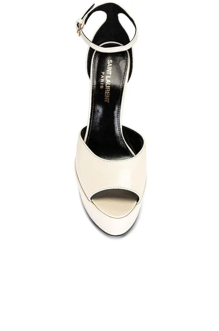 Saint Laurent Paris o1w1db10526 650258 Jodie Platform Sandals in Smooth Size US 9 / IT 39 - 4 Thumbnail