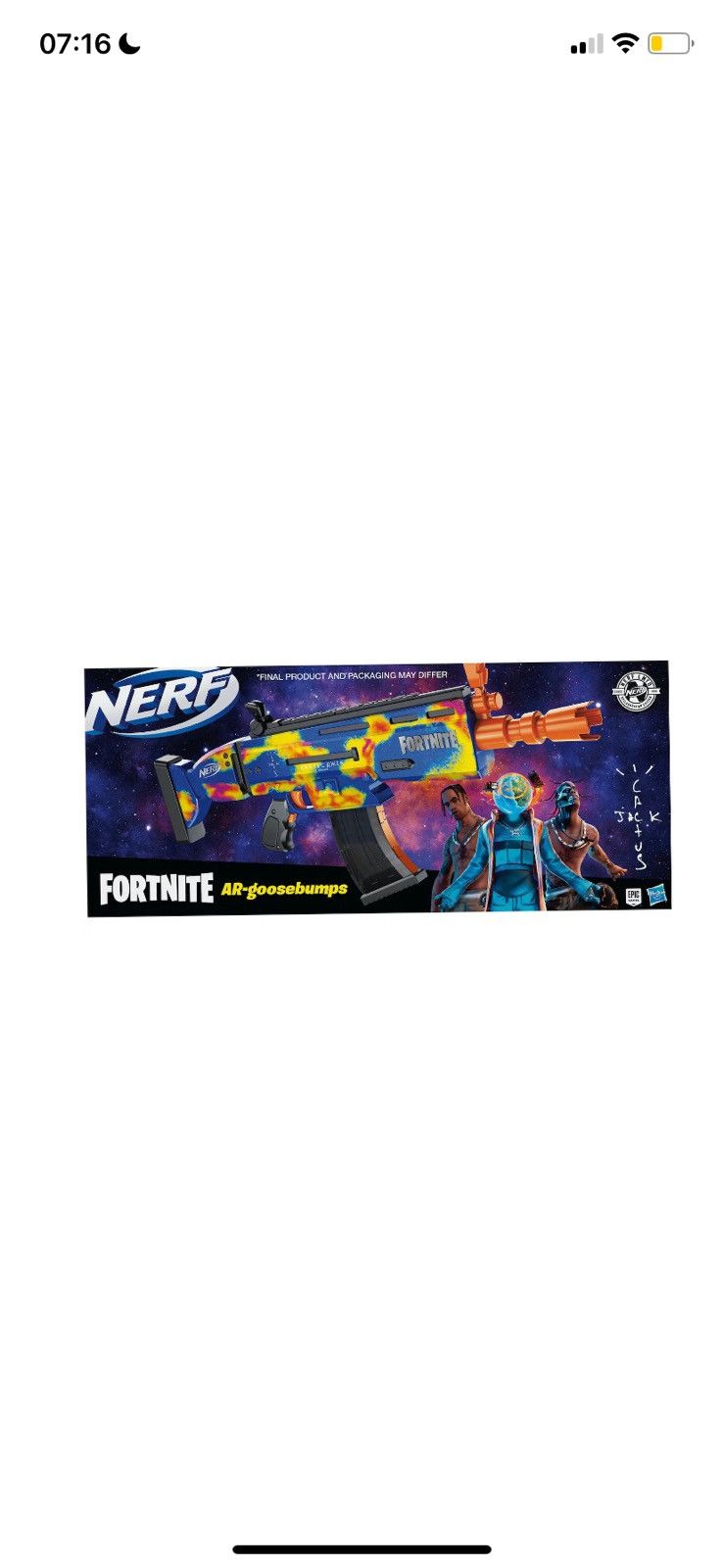 image of Travis Scott X Fortnite Nerf Gun, Men's
