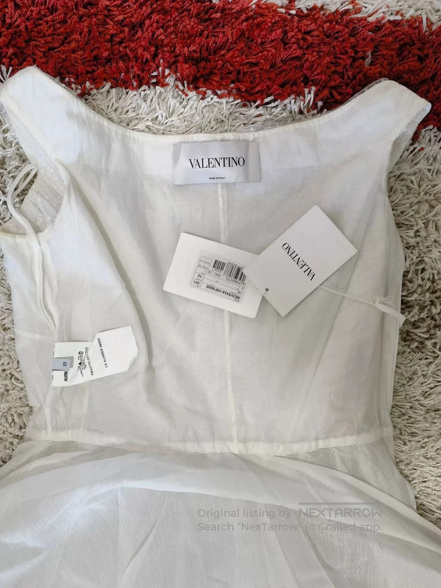 Valentino VALENTINO White Mini Wedding Dress. Size ONE SIZE - 6 Thumbnail