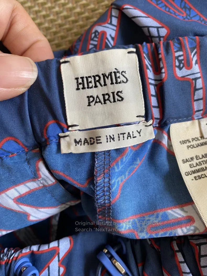Hermes Hermes Blue printed shorts Size 42" / US 20 - 3 Thumbnail