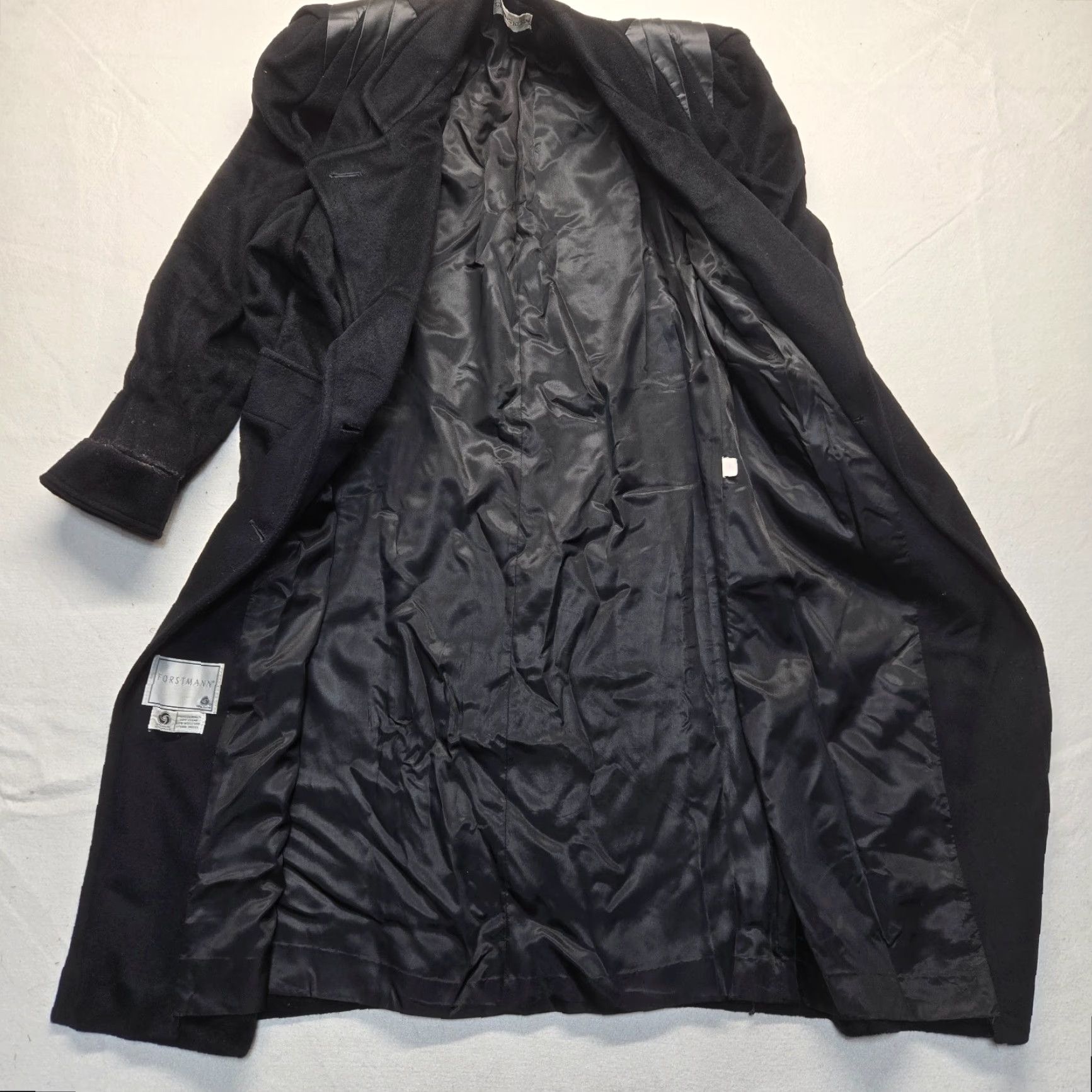 Vintage VINTAGE Charles Klein Trench Coat Coat Womens Adult Medium Black Wool Maxi Winter Fall 90s Mens Womens Size M / US 6-8 / IT 42-44 - 5 Thumbnail