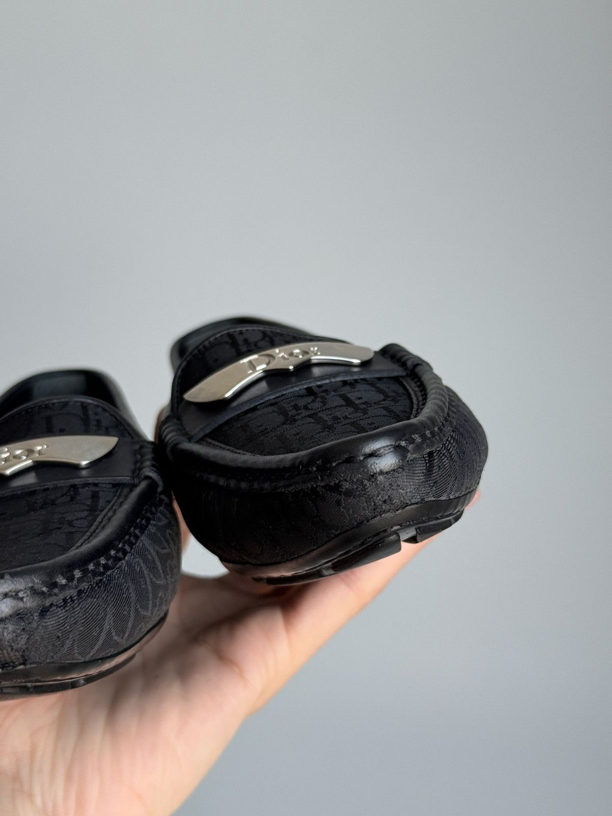 Dior Dior Oblique Monogram Canvas Leather Loafers Moccasins Size US 8 / IT 38 - 10 Thumbnail