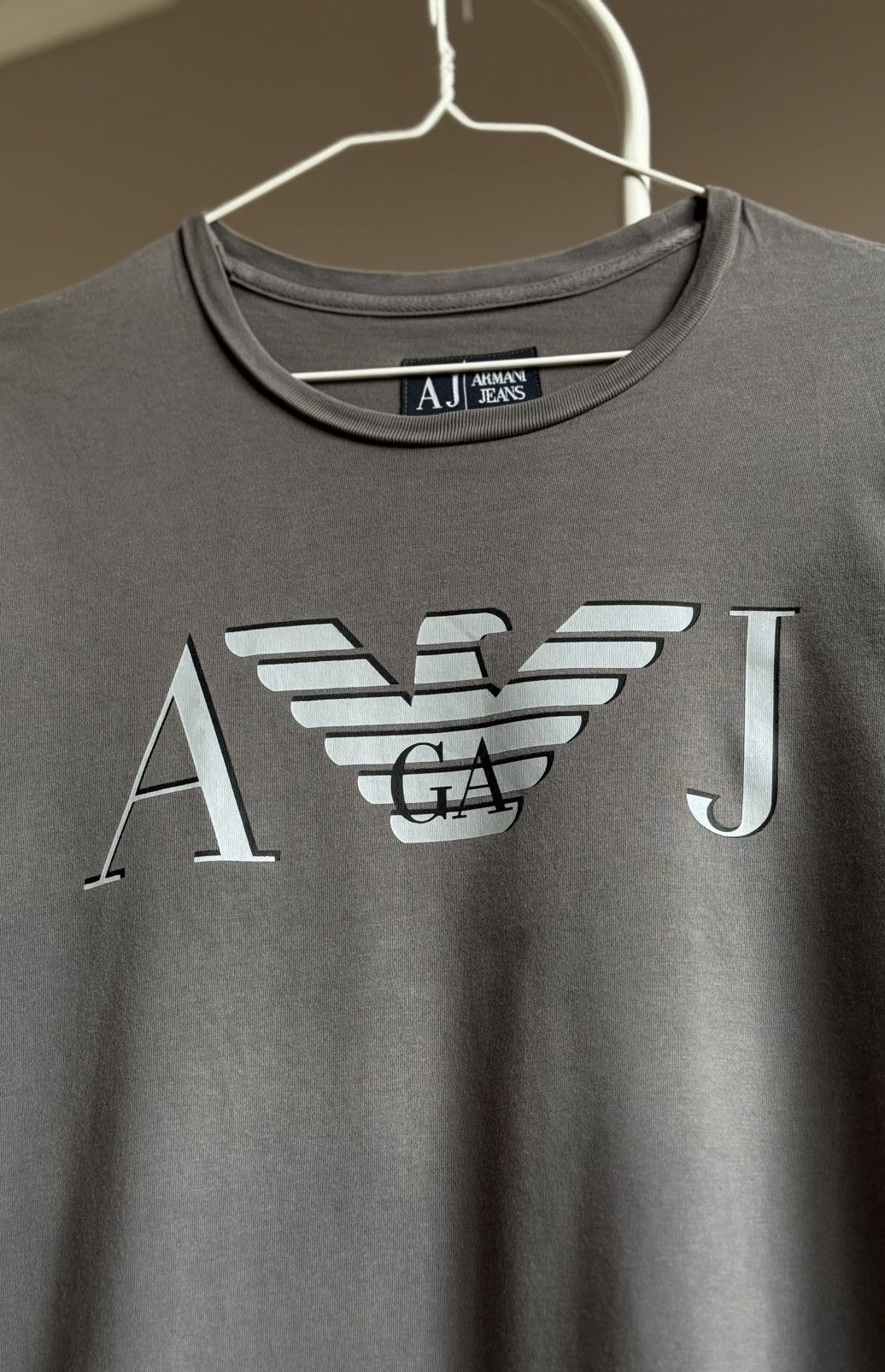 Armani Vintage Armani Jeans Big Logo Long Sleeve T-shirt Size US M / EU 48-50 / 2 - 4 Thumbnail